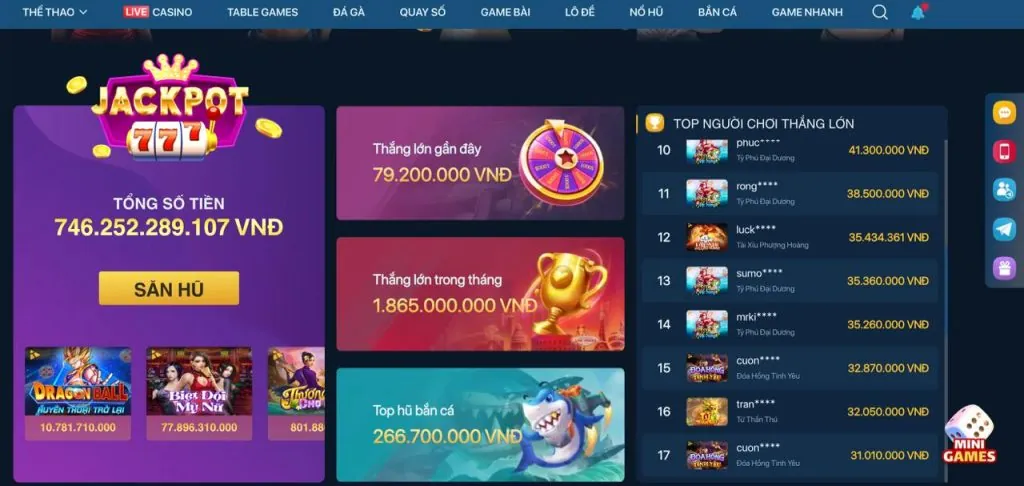 Đăng nhập và chọn Nạp Tiền